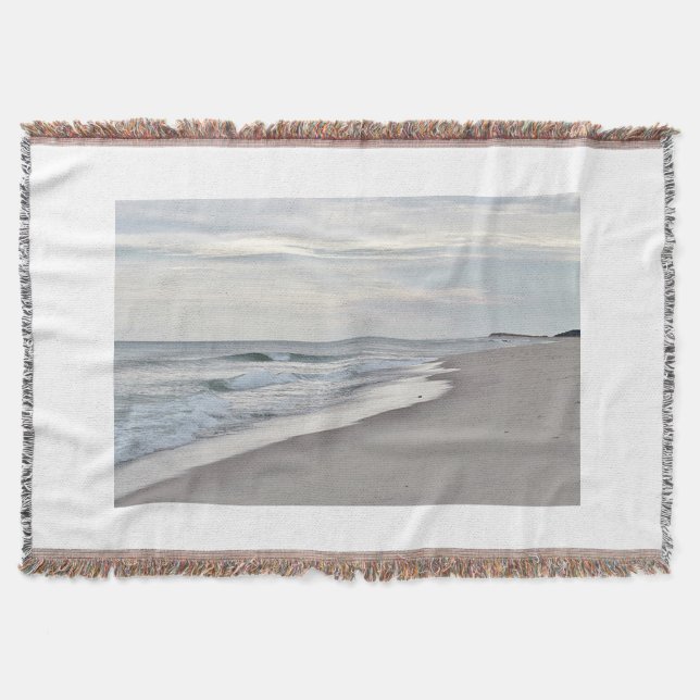 Ocean beach throw blanket (Front)