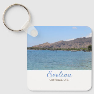 ocean beach travel add name place city text nomad key ring