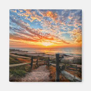 Ocean Beach View Tropical Sunset Paradise Dream Magnet