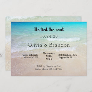 Ocean Beach We Are Married Reception Invitation