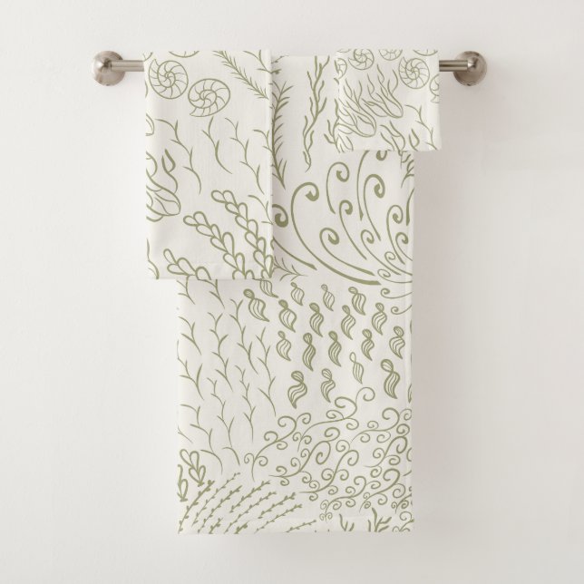 Ocean | Beachy | Coral Bath Towel Set (Insitu)
