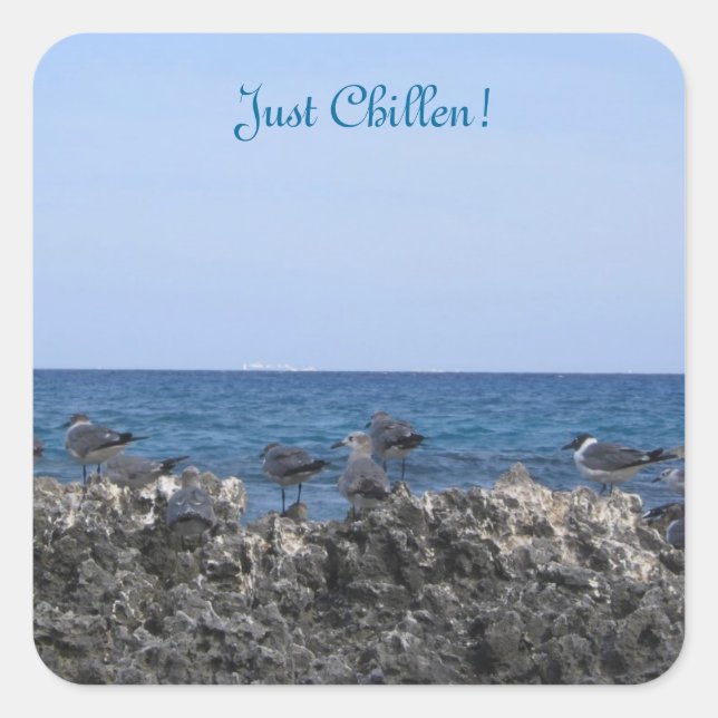 Ocean Beauty Square Sticker (Front)