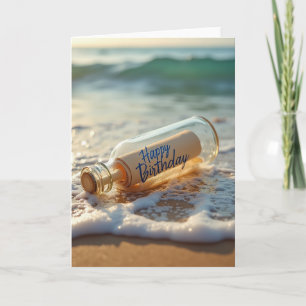 Ocean Birthday Scroll Card