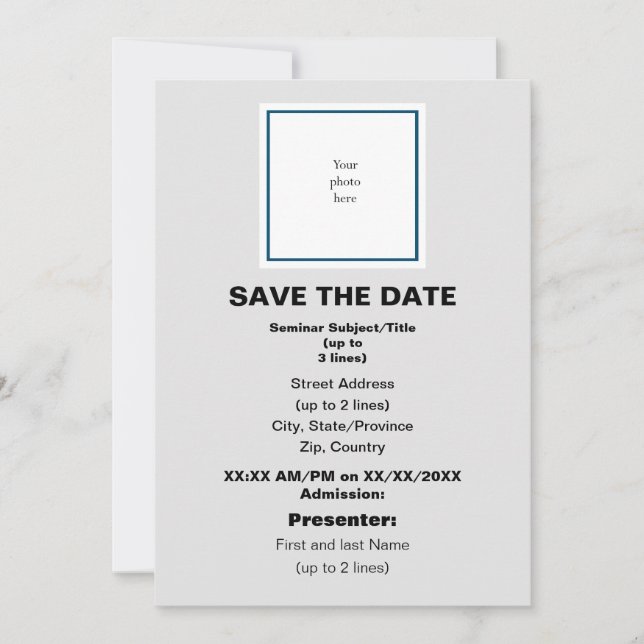 Ocean Bl. and Lt. Grey Seminar Save The Date (Front)