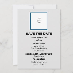 Ocean Bl. and Lt. Grey Seminar Save The Date