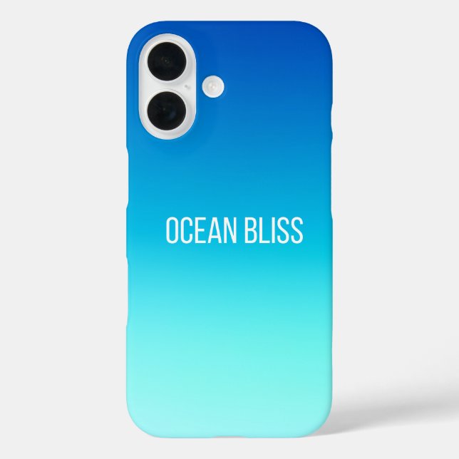 Ocean Bliss - Modern Blue Gradient Case-Mate iPhone Case (Back)