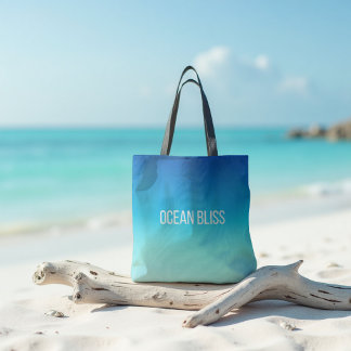 Ocean Bliss - Modern Blue Gradient Tote Bag