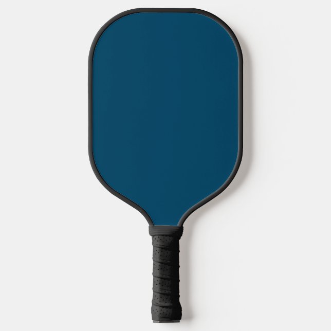 Ocean Blue #00486B, Beetle Green Pickleball Paddle (Front)