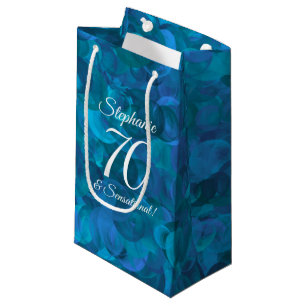 Ocean Blue 70 and Sensational Birthday Party Small Gift Bag