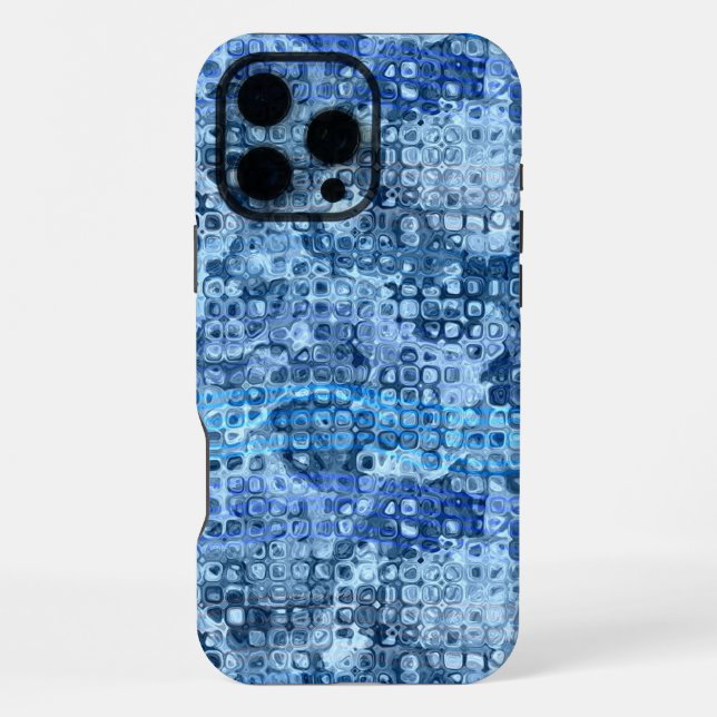 Ocean Blue Abstract Water Pattern iPhone Case (Back)