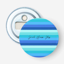 Ocean Blue and Green Striped 