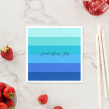 Ocean Blue and Green Striped Paper