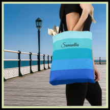 Ocean Blue and Green Stripes