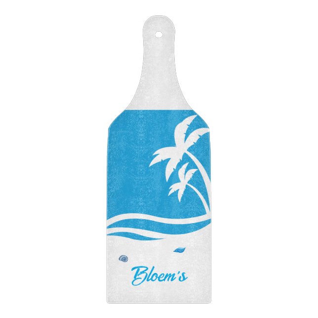 Ocean Blue Beach Customise or not Cutting Board (Front)