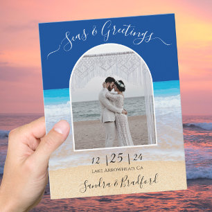 Ocean Blue Beach Photo Arch Seas & Greetings Thank You Card