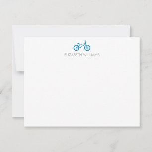 Ocean Blue Bicycle and Large Dots Note Cards
