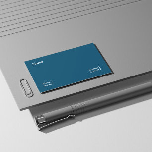Ocean blue business card