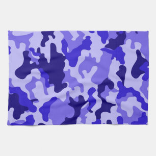 Ocean Blue Camo Kitchen Towel