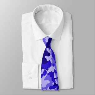 Ocean Blue Camo Neck Tie