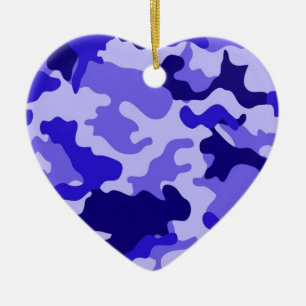 Ocean Blue Camo T-Shirt Ornament