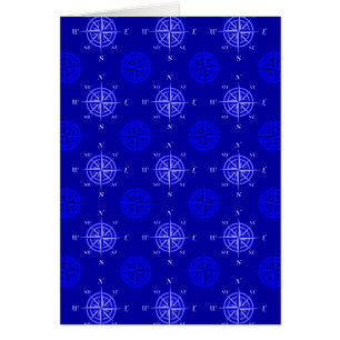 Ocean Blue Compass Rose