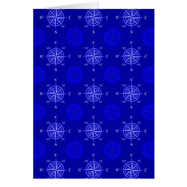 Ocean Blue Compass Rose (Front)