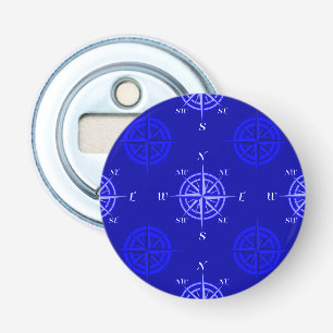 Ocean Blue Compass Rose Bottle Opener