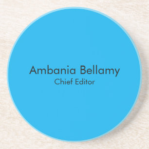 Ocean Blue Elegant Modern Minimalist Table Design Coaster