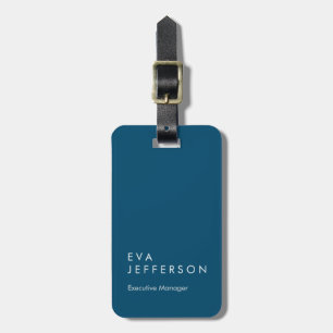 Ocean blue elegant unique modern luggage tag