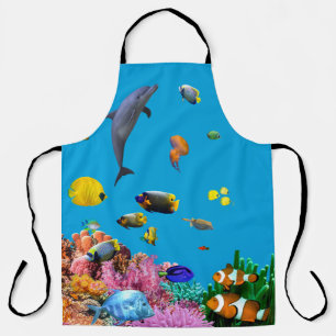 Ocean Blue Frutiger Aero Apron