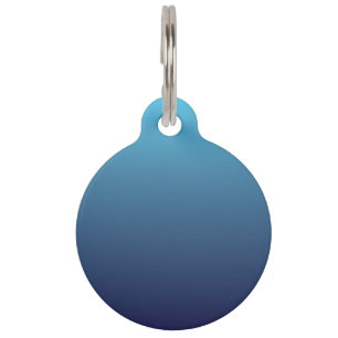 Ocean blue gradient template pet tag