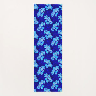 Ocean Blue Honu Turtles Hibiscus Flowers Yoga Mat