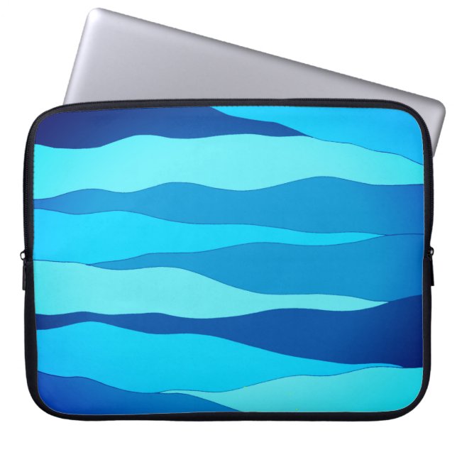 Ocean Blue Laptop Sleeve (Front)