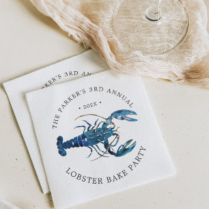 Ocean Blue Lobster Bake Napkin