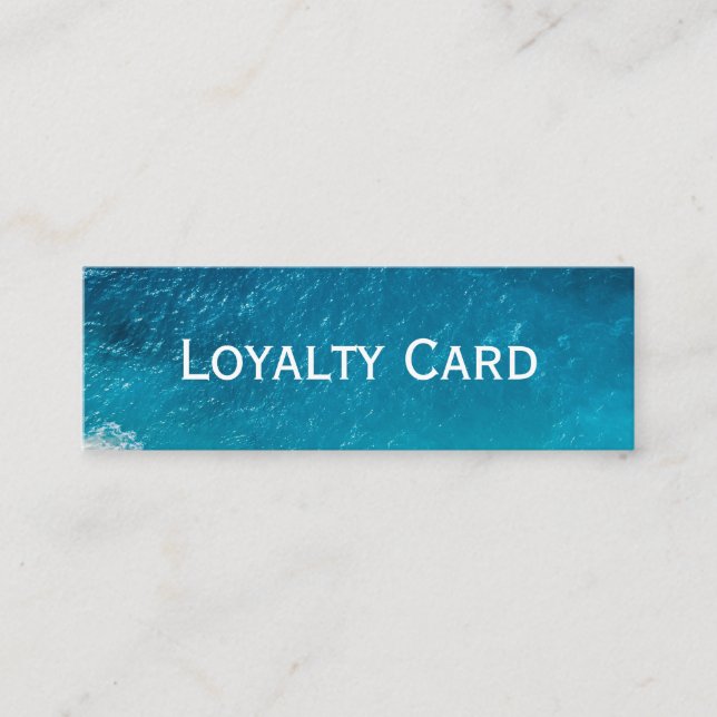 Ocean Blue Loyalty Card  Refreshing Coastal Design (Front)