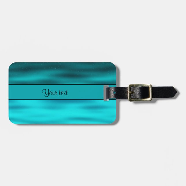 Ocean Blue Luggage Tag (Front Horizontal)