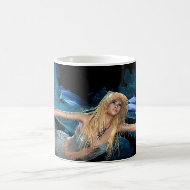 Ocean Blue Mermaid Coffee Mug (Center)