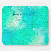 Ocean Blue Mosiac Pattern Be a Mermaid Gel Mouse P