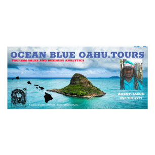 OCEAN BLUE OAHU.TOURS RACK CARD