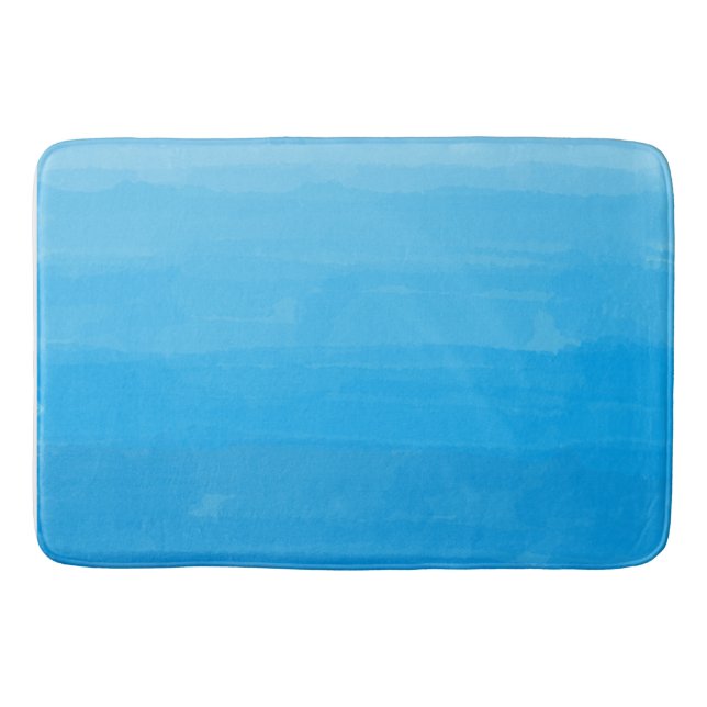 Ocean Blue Ombre Bath Mat (Front)