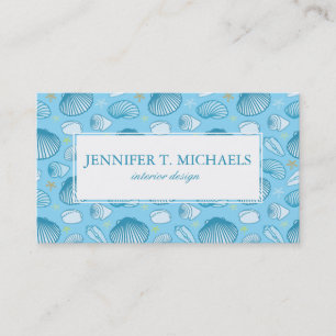 Ocean Blue Pattern Business Card