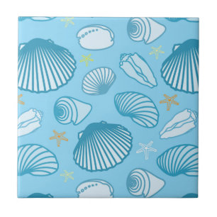 Ocean Blue Pattern Ceramic Tile