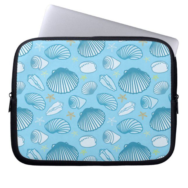 Ocean Blue Pattern Laptop Sleeve (Front)