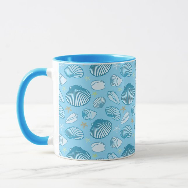 Ocean Blue Pattern Mug (Left)