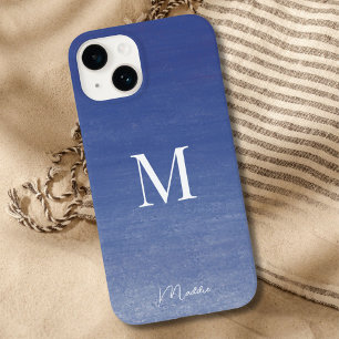 Ocean Blue Personalized Monogram Name  Case-Mate iPhone 14 Case