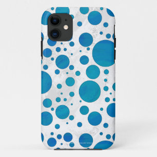 Ocean Blue Polka Dots iPhone 11 Case