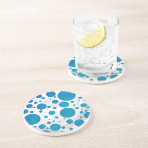 Ocean Blue Polka Dots Coaster