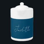Ocean Blue Professional Calligraphy Add Name<br><div class="desc">Plain Minimalist Modern Designs. They're all simple,  attractive,  unique.</div>