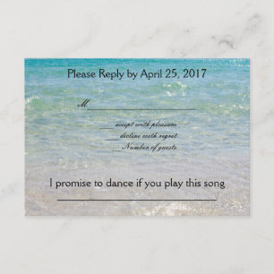 Ocean Blue Rsvp with song Request Card