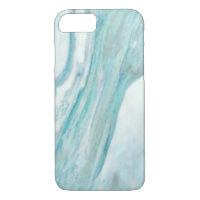 Ocean Blue Surf Abstract Marble Pattern